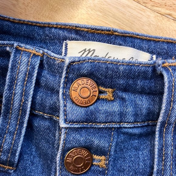 Madewell Denim Button Front Mini Skirt - 26 waist - Picture 3 of 7